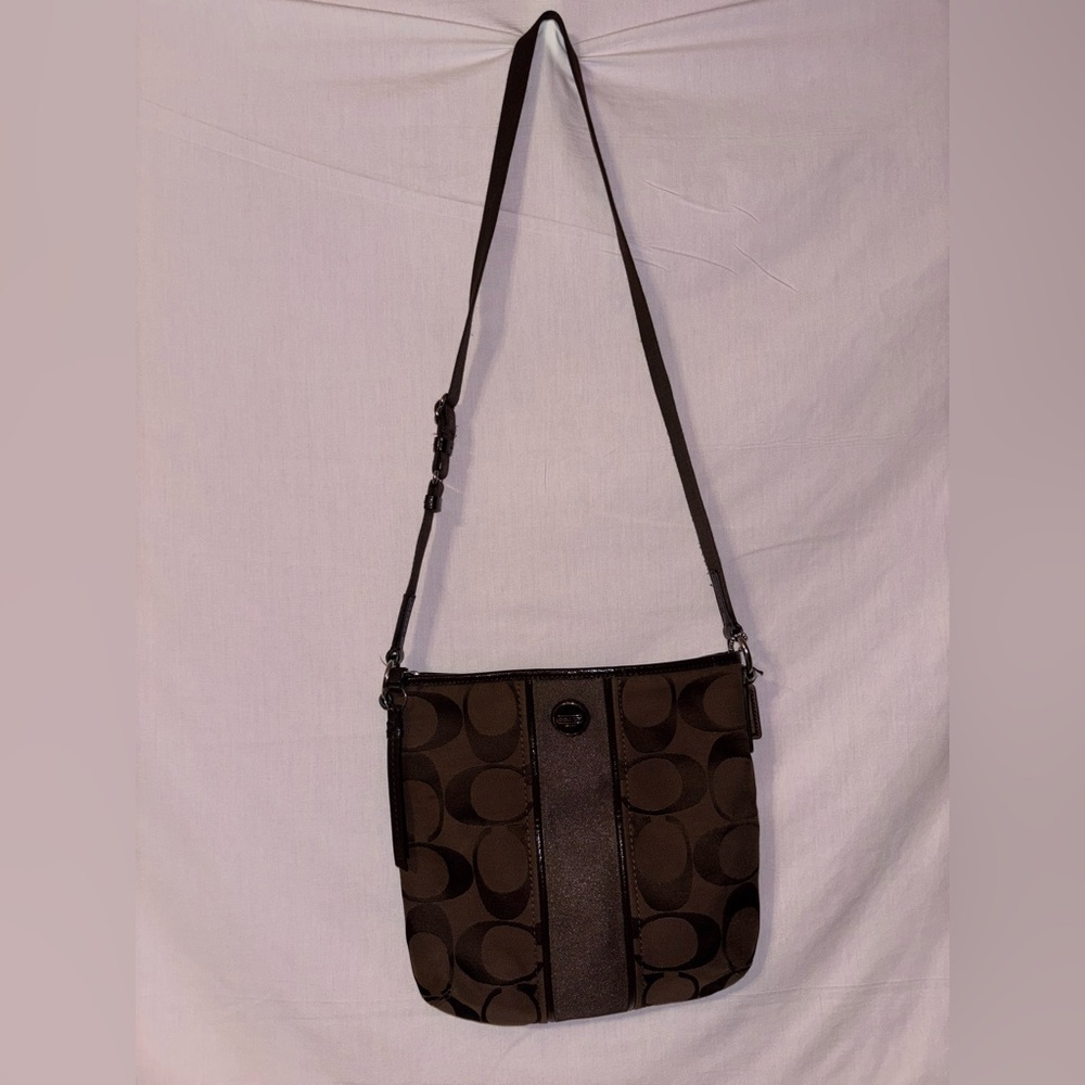 Coach Brown Signature Crossbody Bag